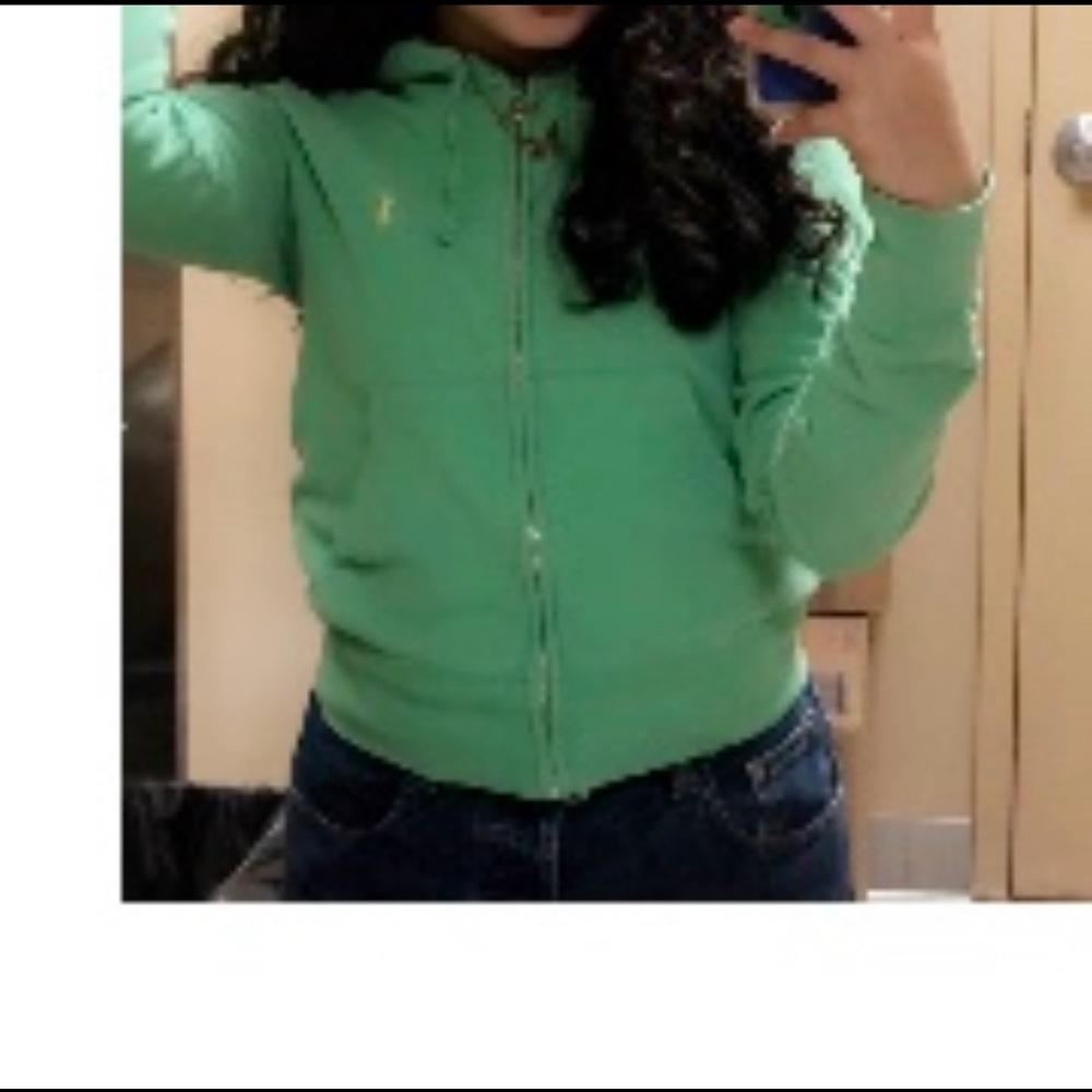 ralph lauren green zip up